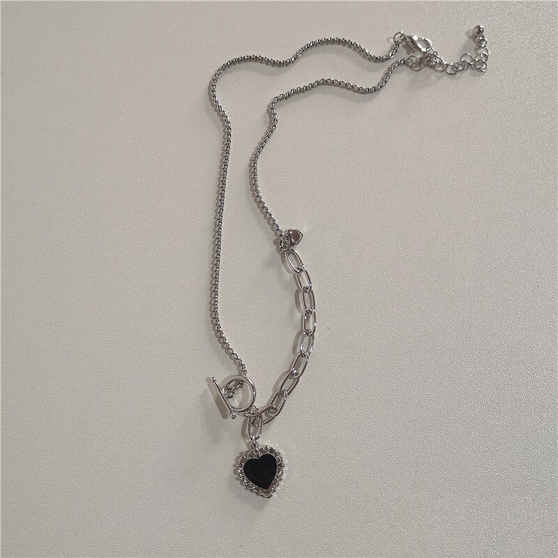 Svart fjäril metall halsband kvinnor trendiga enkelt vilda hänge dingla nyckelbenet kedja smycken: 3