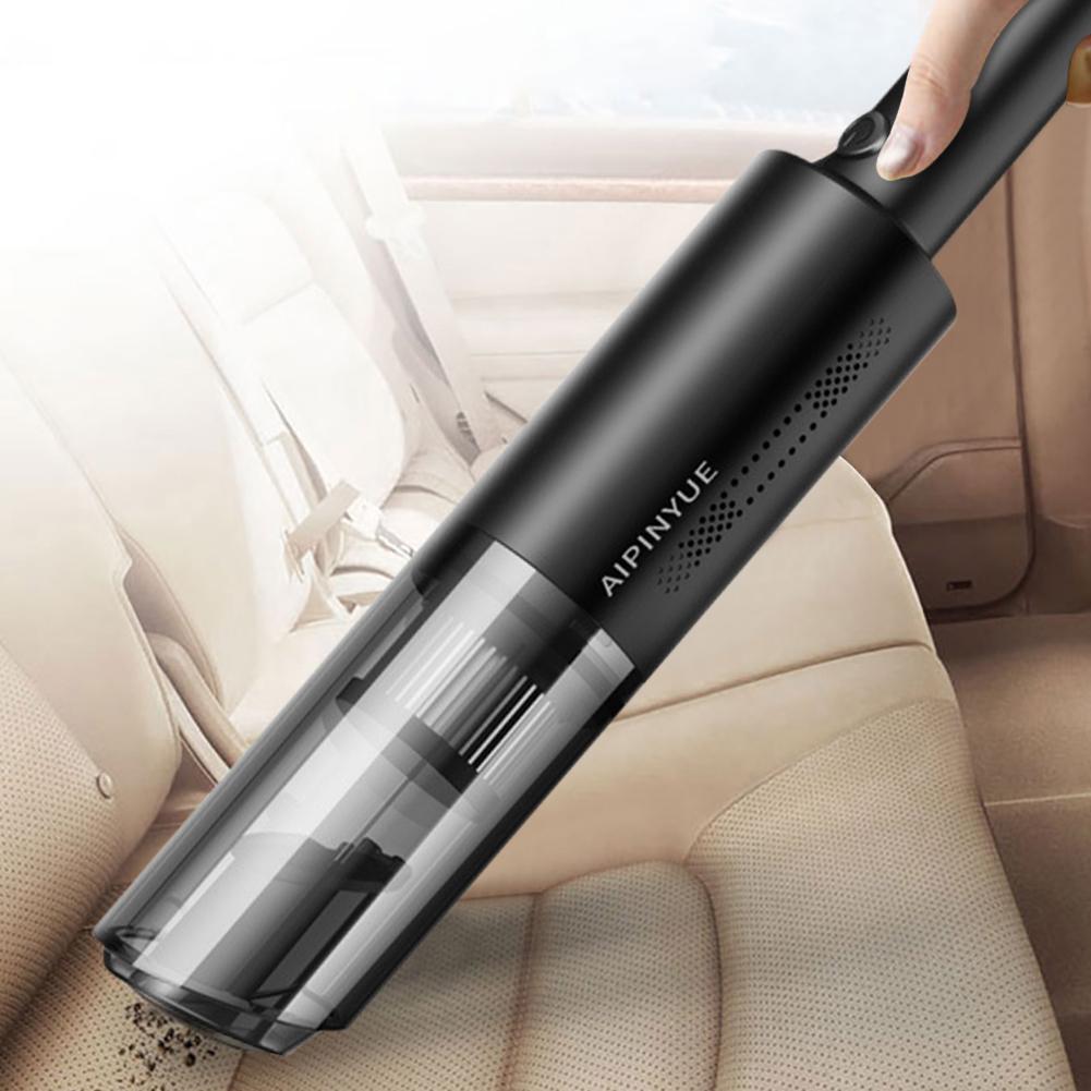 Portable Wireless Car Vacuum Cleaner Rechargeable Lightweight Car Home Dual-purpose Vacuum Cleaner Wet/Dry: Black