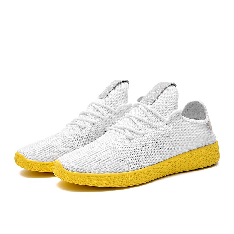 Män andas ljus enfärgade tennisskor utomhussport zapatos tenis hombre bekväma mesh sneakers joggingskor