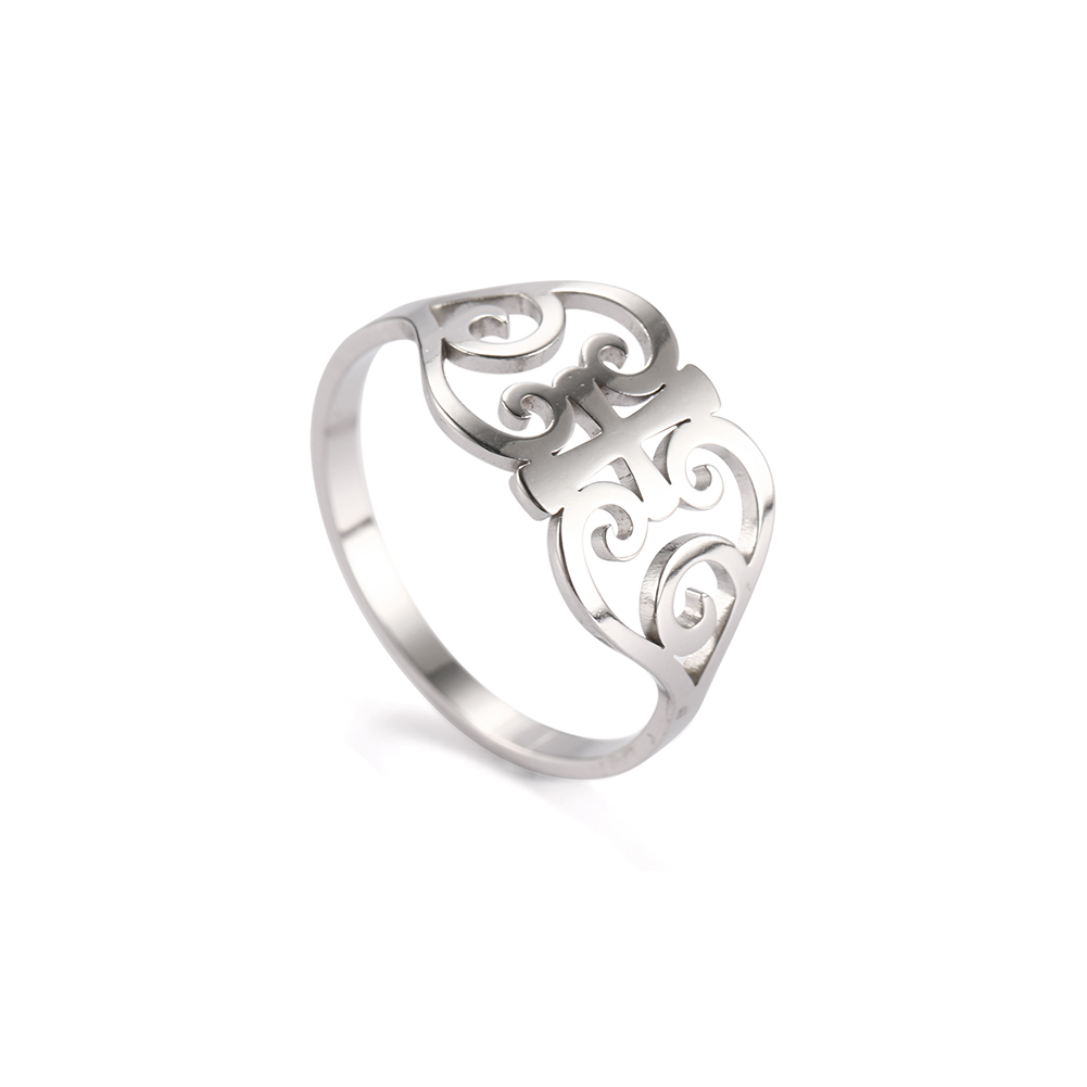 Cazador Vintage fleur filigrane bague femmes couleur or acier inoxydable bagues bijoux anniversaire anniversaire mère