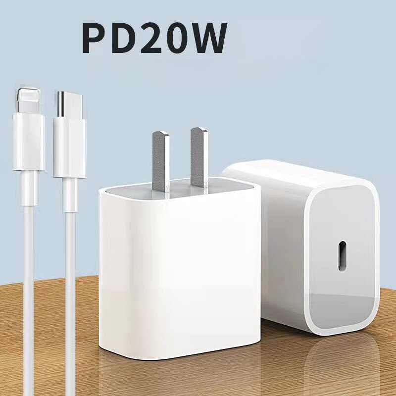 20w fast charger adapters for apple iphone 13 pro 12, 11 xs mini, android, eu power adapter, us plug, type c port cable