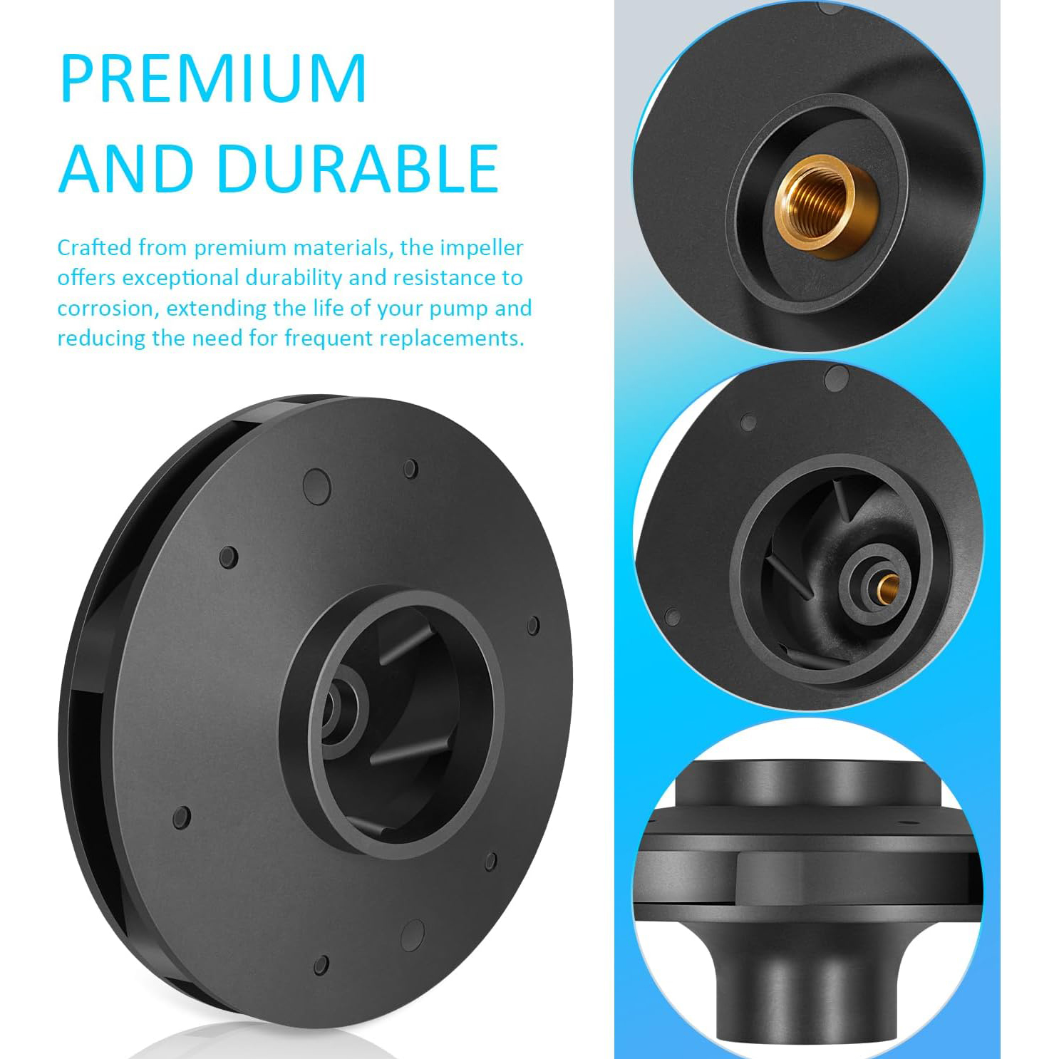 073131 Laufradersatz für WhisperFlo 1000-Serie Inground-Pool- und Spa-Pumpe, für 3 PS Whisperflo- und Intelliflo-Pumpen