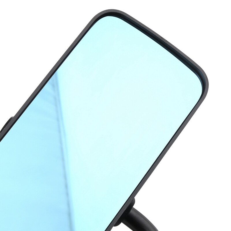 TOP -2Pcs F1 Style Bright Black Auto Car Side Blue Rearview Mirror Metal Bracket Universal