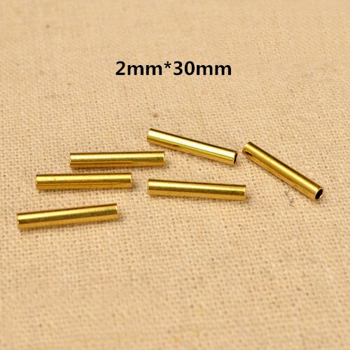 100 Stuks Metalen Ruwe Messing Cilinder Buis Kralen Connectors Diy Bevindingen Voor Sieraden Maken 2.5*15Mm 2*30Mm 3*40Mm 2*20Mm