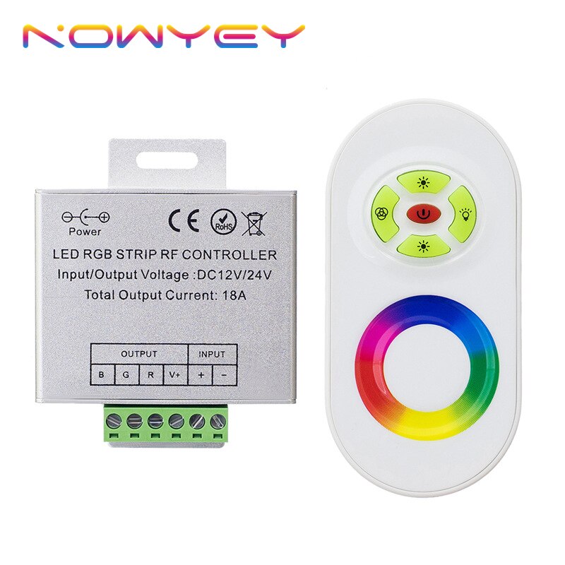 Led Rgb Controller Touch Control Rf Afstandsbediening 432W Led Controller DC12-24V Voor Led Strip Licht 5050 2835