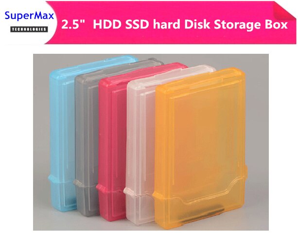 5 stks 2.5 "Hard Case HDD SSD Disk Opbergdoos antislip Hard Drive Case Shockproof stofdicht 5 kleur