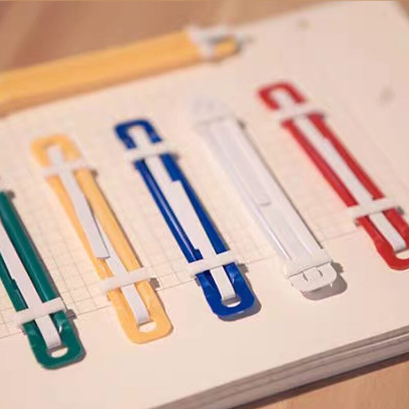 50Pcs/Lot 2 Holes Plastic Fasteners Document Paper Binding Binder Paper A4 A5 File Fastener Office Equipment Accessories