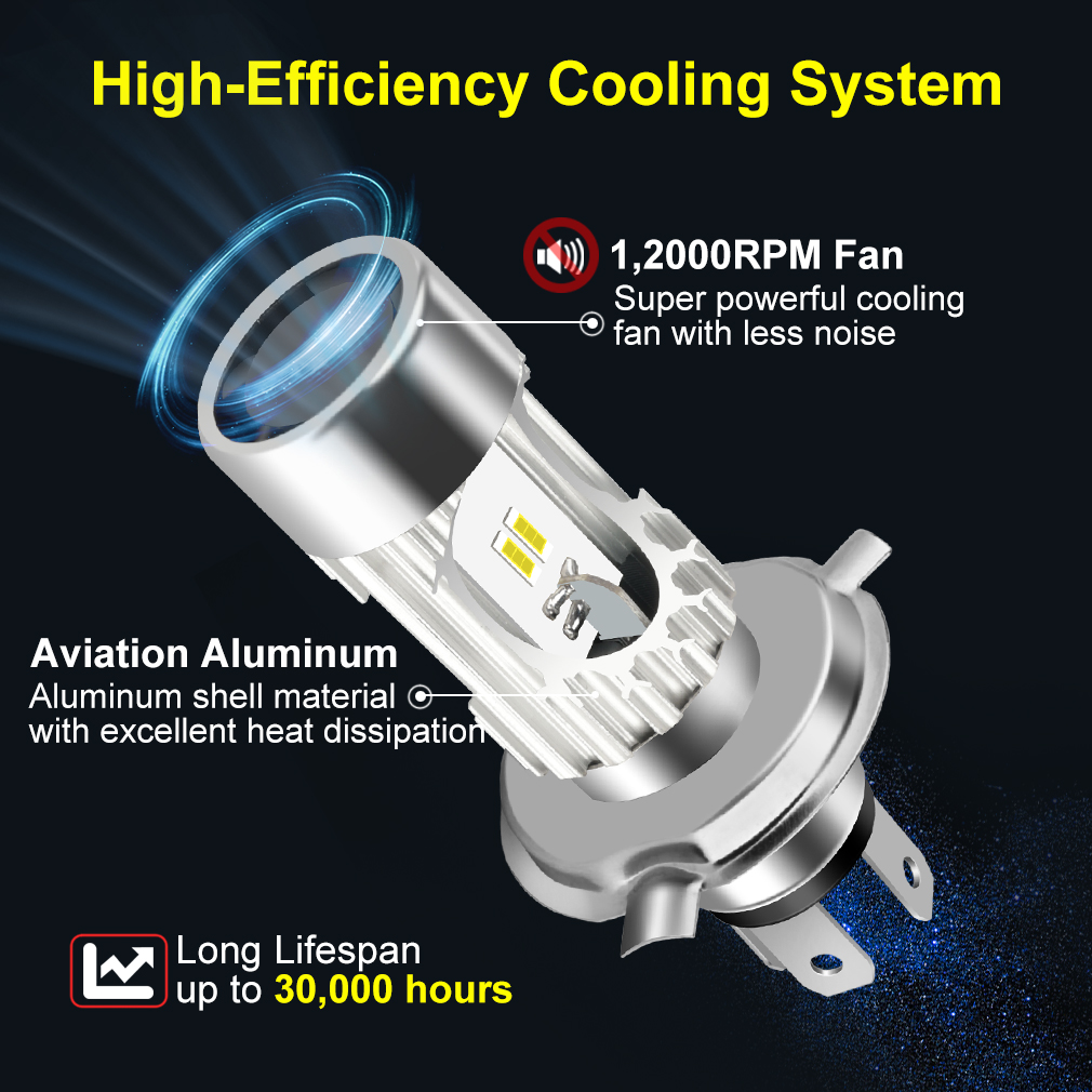 15000Lm H4 Led Moto H6 BA20D Led Motorfiets Koplampen Csp Fan Cooling Hi Lo Lamp Scooter Accessoires Mistlampen wit 12V