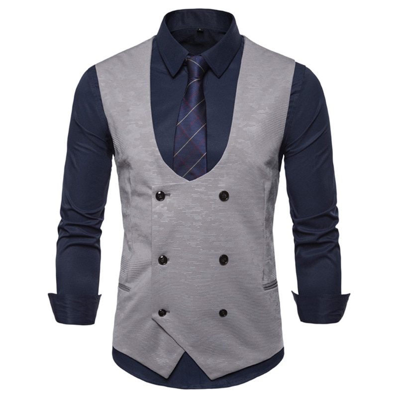 Liivi miesten slim fit liivit ja liivit rento kaksirivinen liivi miesten liivi miesten slim fit miesten puku liivi mies