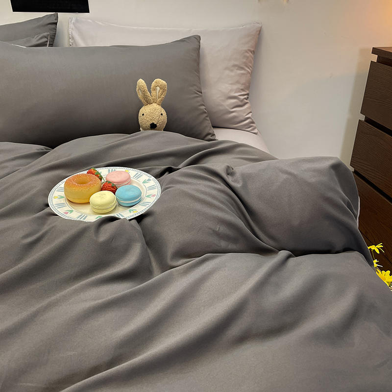 Bonenjoy 1 pc housse de couette Donkergrijs Kleur Dekbedovertrek Dubbele Size funda nordica cama 150 Queen/Kingsize Bedovertrek