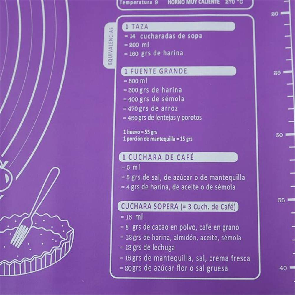 45x60cm Non-Stick Silicone Pad Baking Sheet Cupcake Dessert Soap Rolling Kneading Mat Baking Mat Scale Pastry Fondant Mat Tools