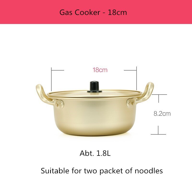 Ramen Topf Nudel Herde Aluminium Koreanische sofortig-nudeln Topf: normal 18cm