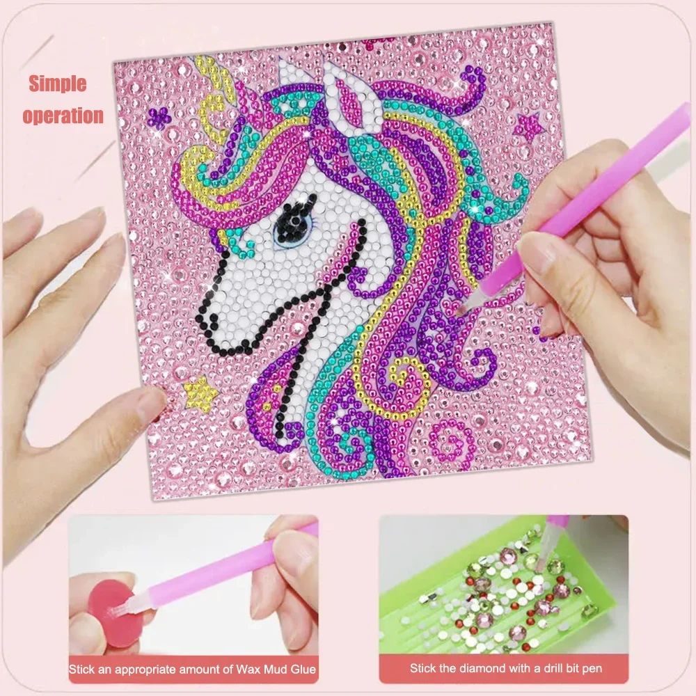 DIY Cartoon Animal Diamond Paintings Children Diamond Stickers Irregular Diamond Stickers Birthday Decoration