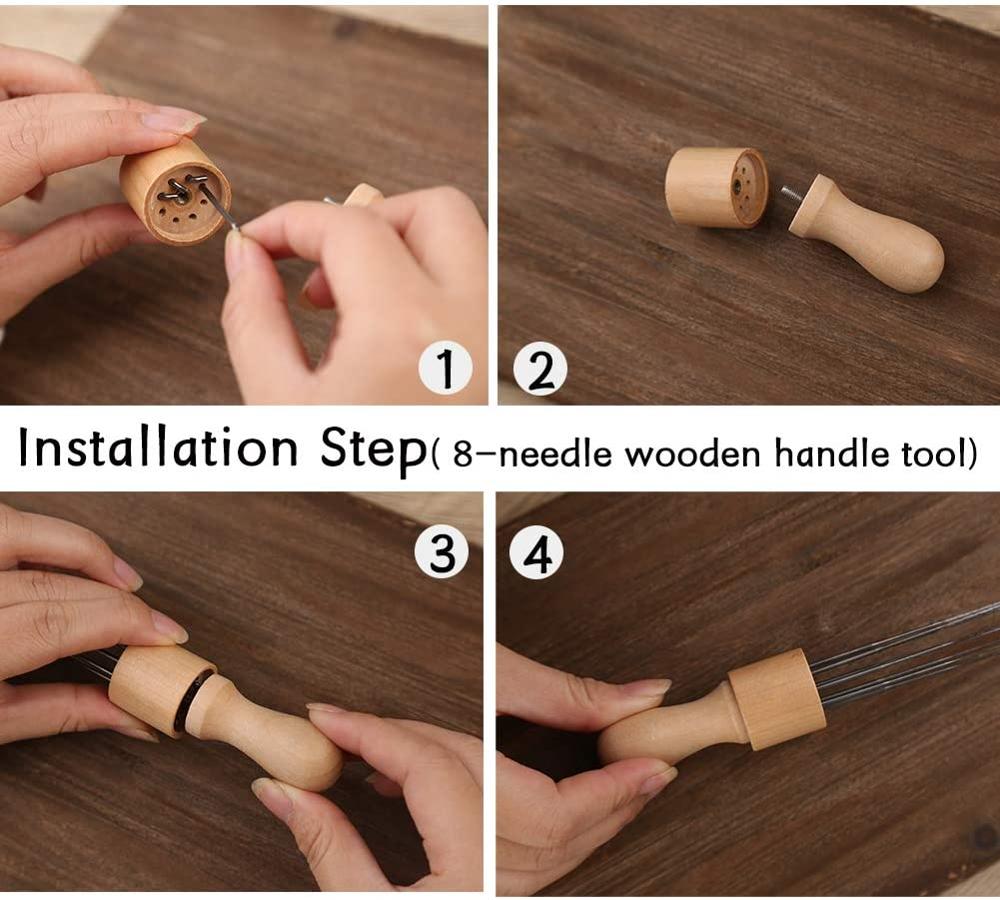 LMDZ – Kit de feutrage à l'aiguille avec 3 tailles, épingles à coudre, tapis en mousse, ciseaux pour débutant, accessoires professionnels de couture