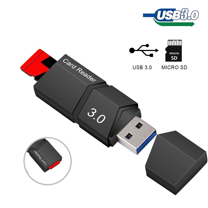 USB 3.0 Kaartlezer Micro USB Flash Drive Adapter Connector Hoge Snelheid TF Memory Card Reader met retail pakket