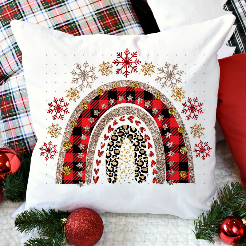 Merry Christmas Cushion Cover 45*45 Christmas Tree Pillowcase Sofa Cushions Pillow Cases Pillow Covers