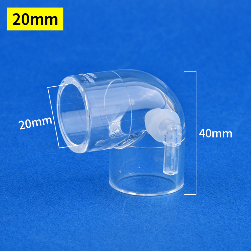 Pvc Elleboogconnector Fish Tank Anti-Sifon Connector Backflow Preventie Bodemfilter Backwater Proof Toenemende Zuurstofverbinding: Goud / 1/2''