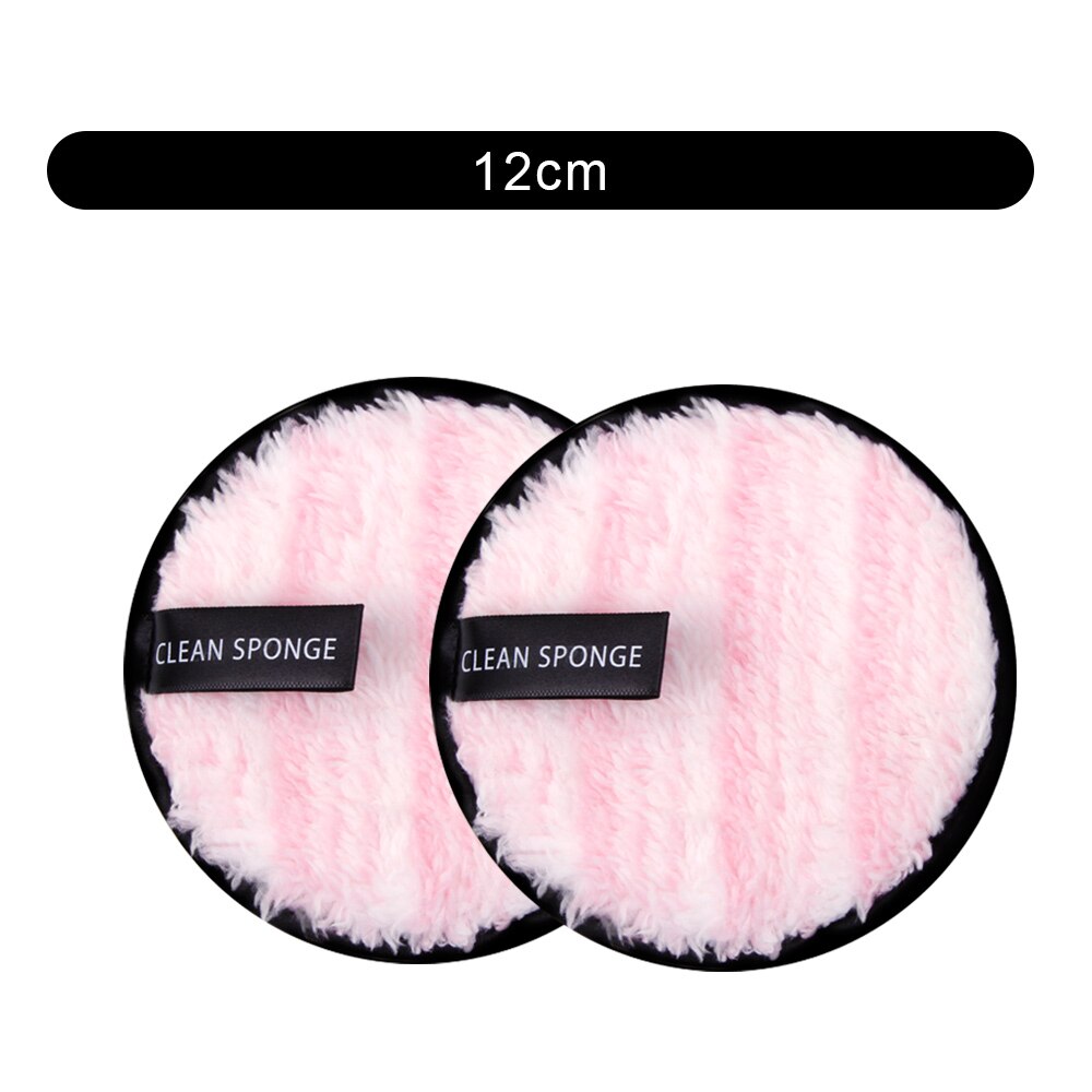 1/2 stk sminkefjerner klut gjenbrukbare makeup pads for alltid hudrensende bomull mikrofiber ansiktsvask håndkle make-up disk kosmetikk: 2 stk rosa