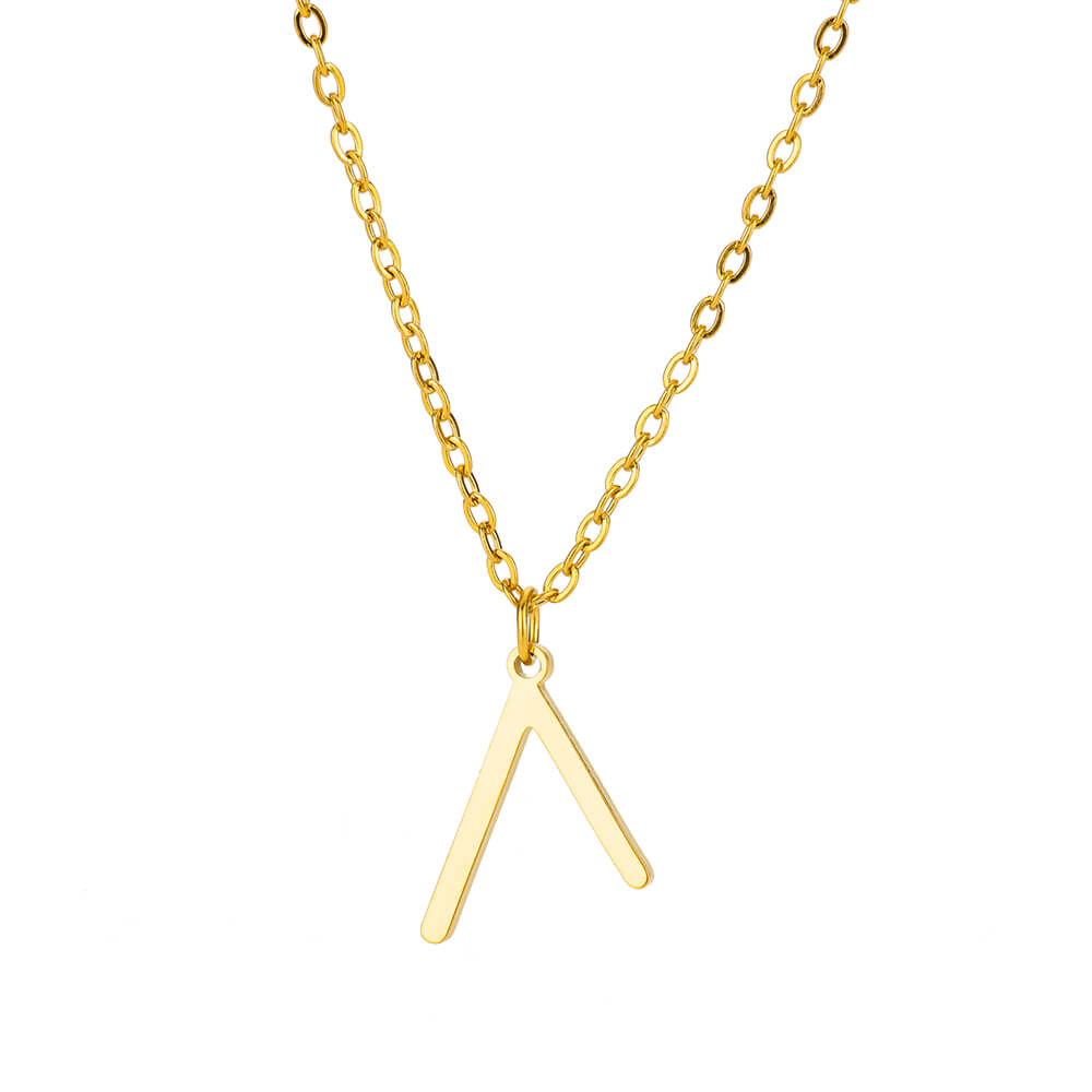 Pendentif runique nordique pour femme, collier de superposition rune viking, bijoux délicats minimalistes, breloque Futhlavabo Runes, pour personne âgée: NONE