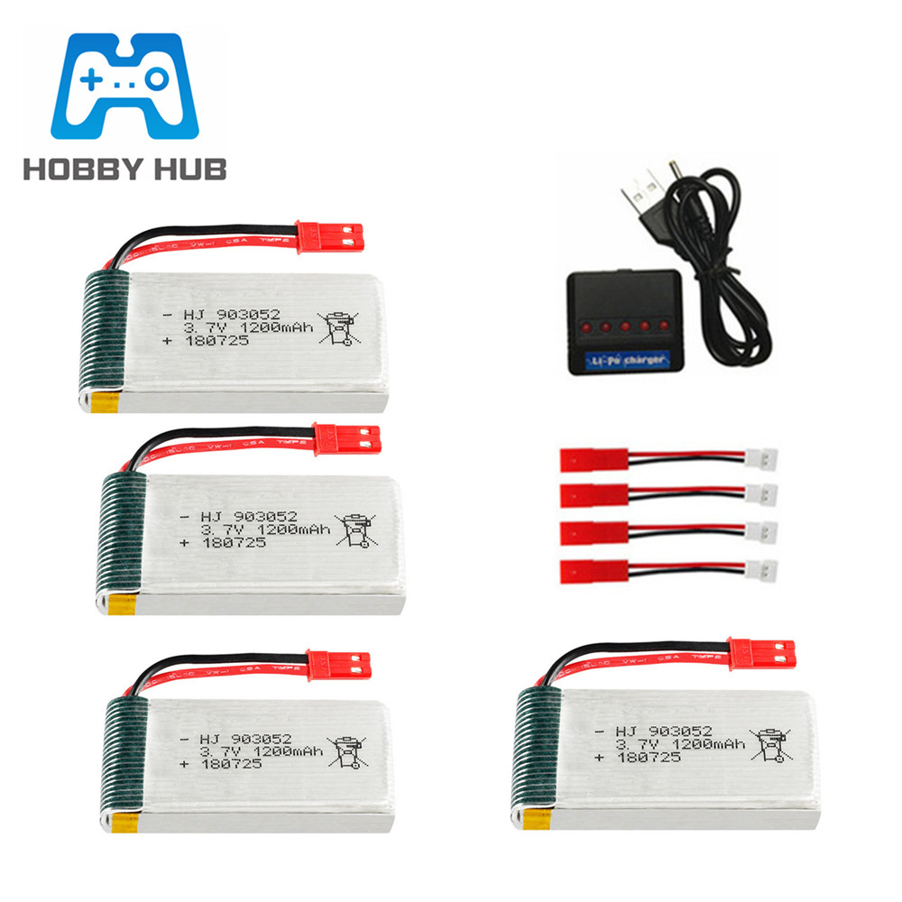 3,7 V 1200mAh lipo Batterie für H11D H11C Fernbedienung Hubschrauber Flugzeuge batterien 3,7 v 903052 JST Stecker und ladegerät einstellen