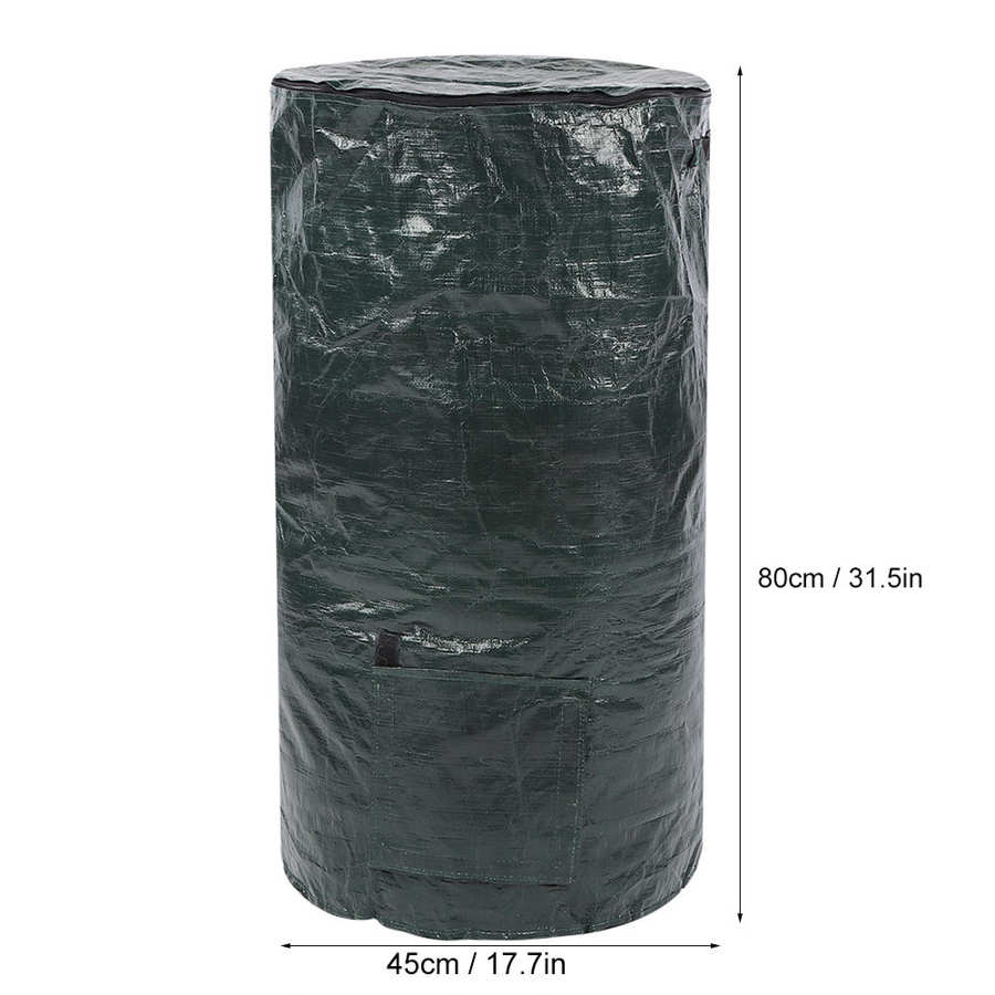 50x50x50cm Multifunction Garden Leaves Bag Organic Compost Planting Bag Kitchen Waste Bags 45x80cm Compost Bags: Black