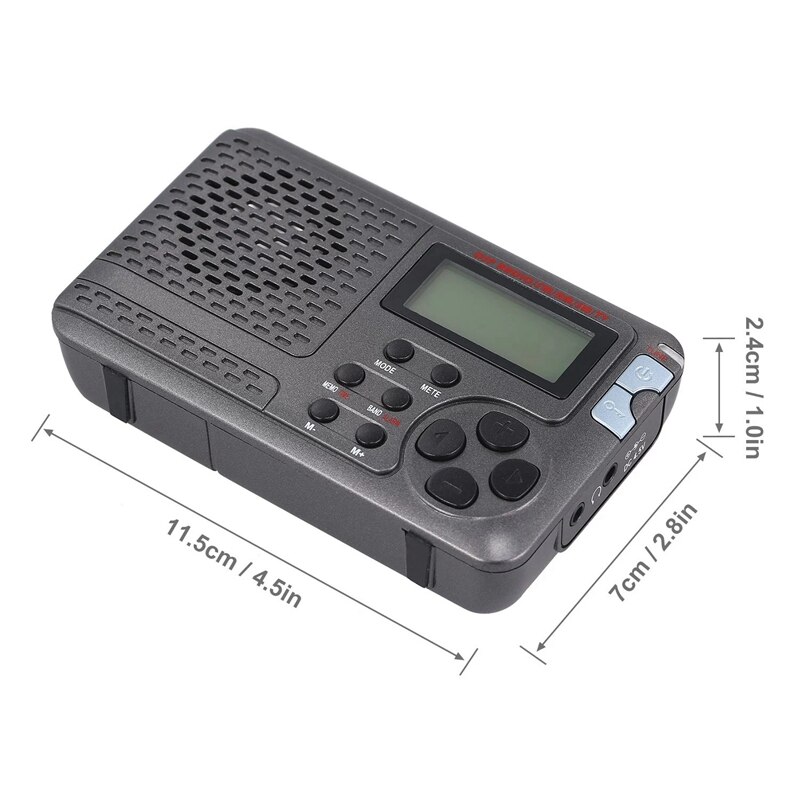 Portable Radio Am/Fm/Sw Pocket Radio with Lcd Screen Multi-Band Digital Stereo Dsp Radio Receiver