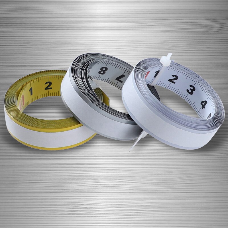 Cinta métrica t-track herramienta autoadhesiva para carpintería regla métrica de 12.5/16/19MM de ancho para enrutador de inglete medición de sierra de mesa