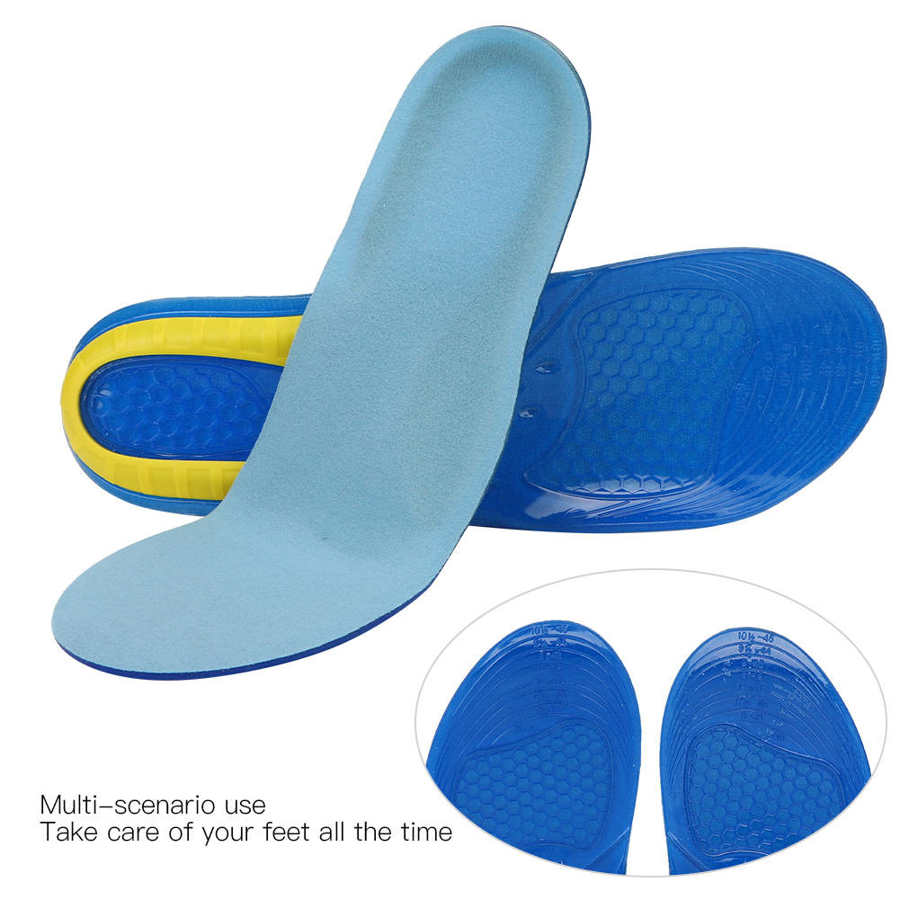 Sport Running Inlegzolen Siliconen Sockliner Verminderen Shock En Ademende Binnenzool Verhogen Hoogte