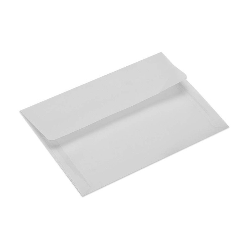 200 sobres de papel pergamino blanco translúcido para postales, invitaciones y cubiertas.