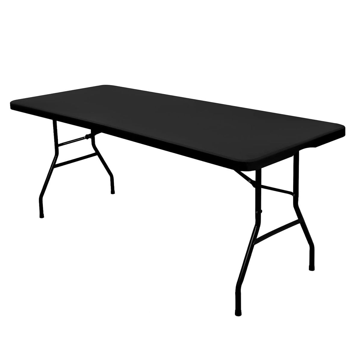1 Pc 4/6/8ft Spandex Tablecloth Elastic Fitted Stretch Rectangular Tablecloth Washable and Wrinkle Resistant Patio Table Cover: black / 100*130cm