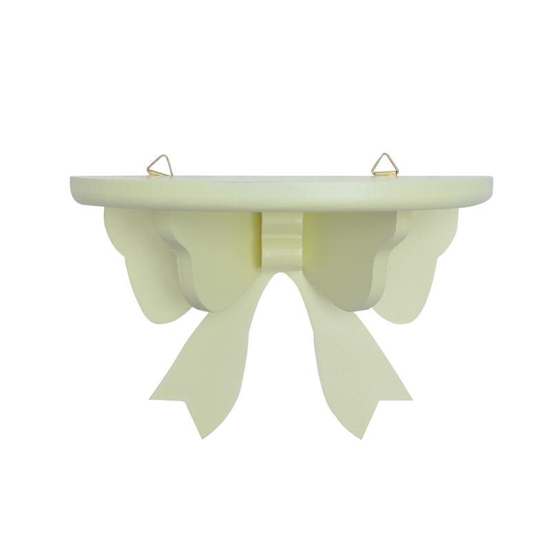 Étagère de rangement en demi-cercle en bois, Style nordique, étagère murale, décoration de chambre d'enfants, support de rangement mural: Yellow