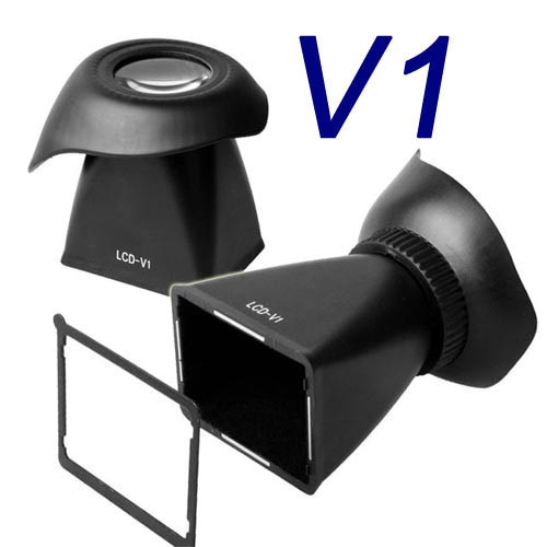 V1 Lcd Zoeker 2.8X3 "Magnifier Eyecup Hood Voor Canon 5DII/7D/500D