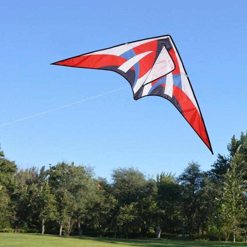 Multicolor Driehoek Kite Polyester Stof Hard-Gevleugelde Kite Outdoor Fun Vliegende Speelgoed Voor Kinderen Stunt Kite Surf Met 30 M Lijn