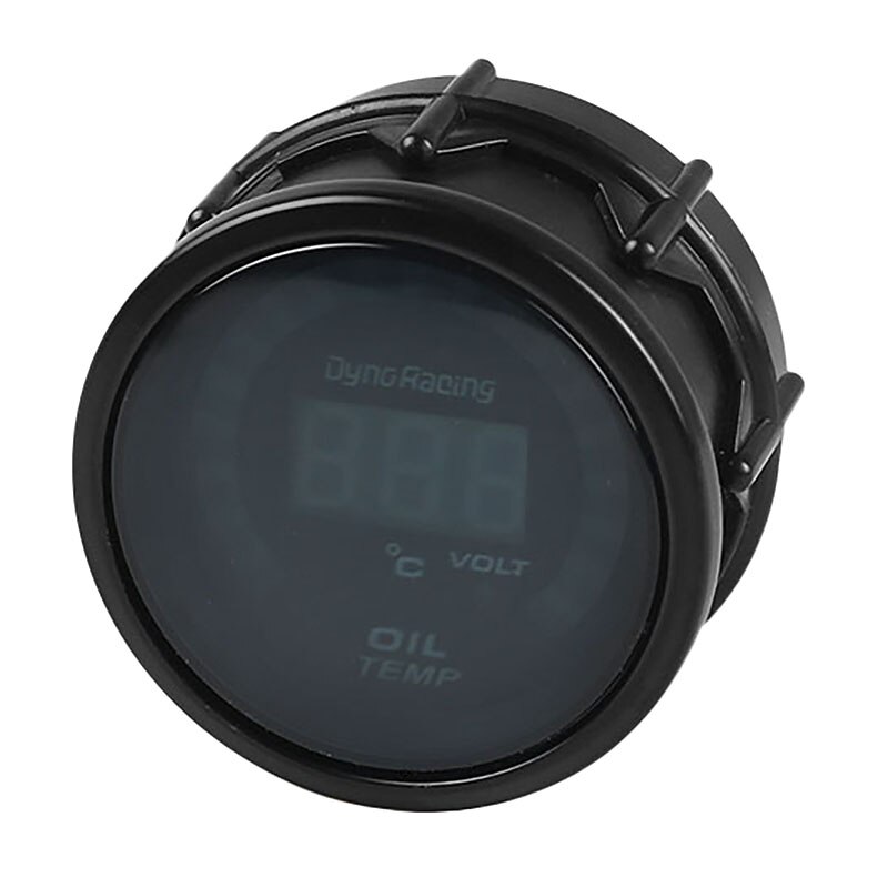 Dyno racing 2 tum 52mm bil led digital / analog oljetemp temperaturmätare röklins