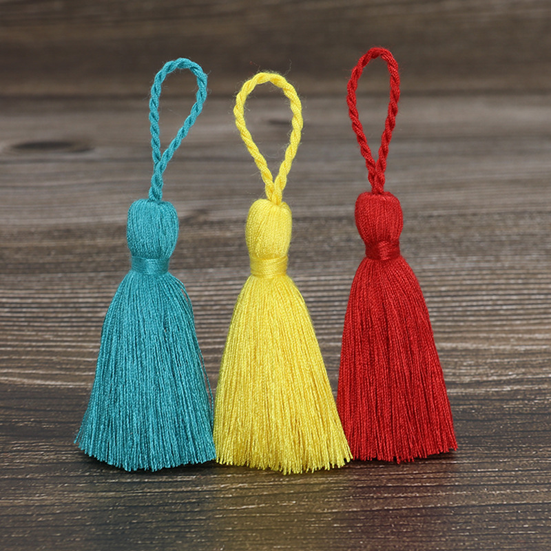 Borlas de algodón de 8cm, 5-20 piezas, cuerda colgante, flecos, borlas para manualidades de costura, cortinas para el hogar, accesorios de decoración de ropa
