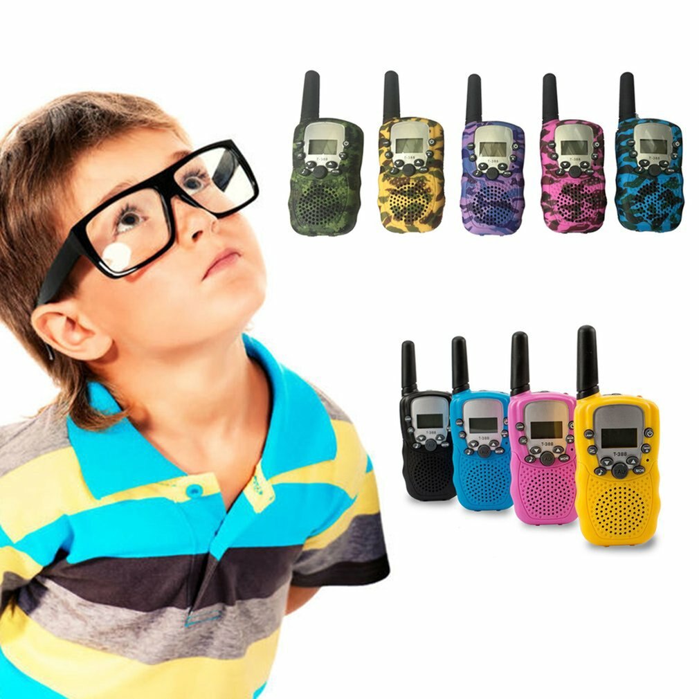 T388 talkie-walkie multifonctionnel enfant talkie-walkie Parent enfant Interaction artefact une touche fonction d'appel noir
