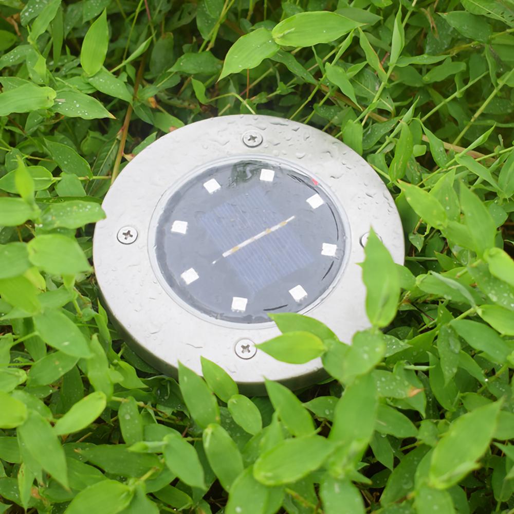Solar ground light outdoor 8color solar disc garden light garden ground waterproof lighting courtyard terrace walkway driveway
