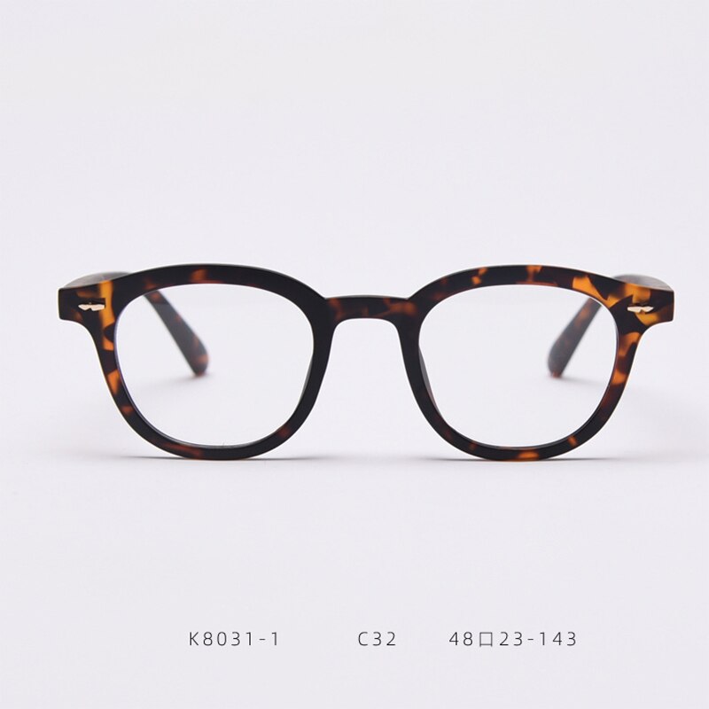 Occhiali Johnny Depp occhiali da uomo anti-blu chiaro per computer occhiali rotondi trasparenti da donna design del marchio TR90 cornice retrò: C2