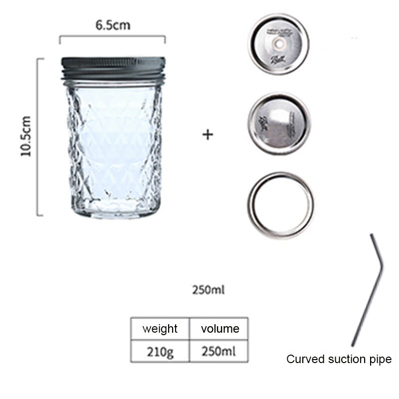 Nordic Home And Tableware Glass Manson Jar Manson Glass Bottle For Juice/Milk/Coffee Sealed Rooster Cup vasos de vidrio стекло: 6.5x6.5x10.5cm