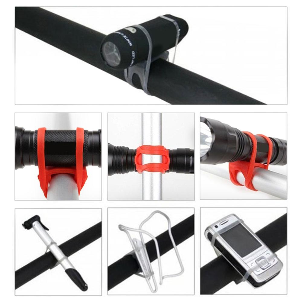 8PCS Fahrrad Befestigung Strap Fahrrad Scheinwerfer Halterung Fahrrad Lenker Silikon Strap