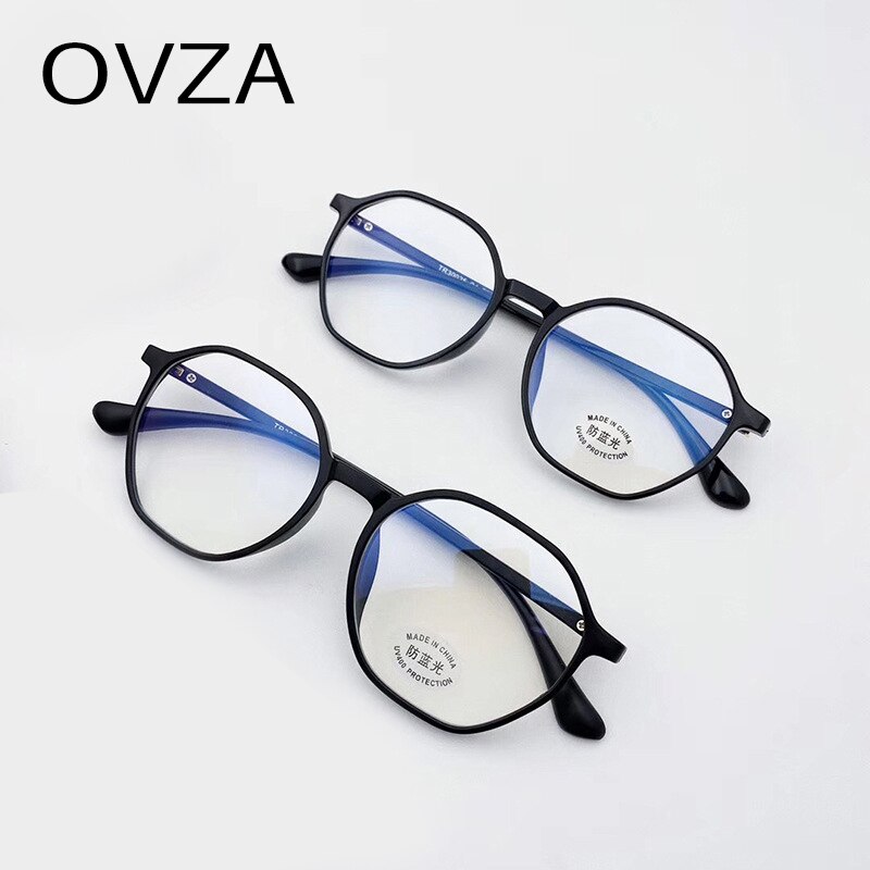 Ovza ultralight  tr90 optisk brilleinnfatning kvinner anti blått lys briller menn oval anti-tretthetsbriller  s5020