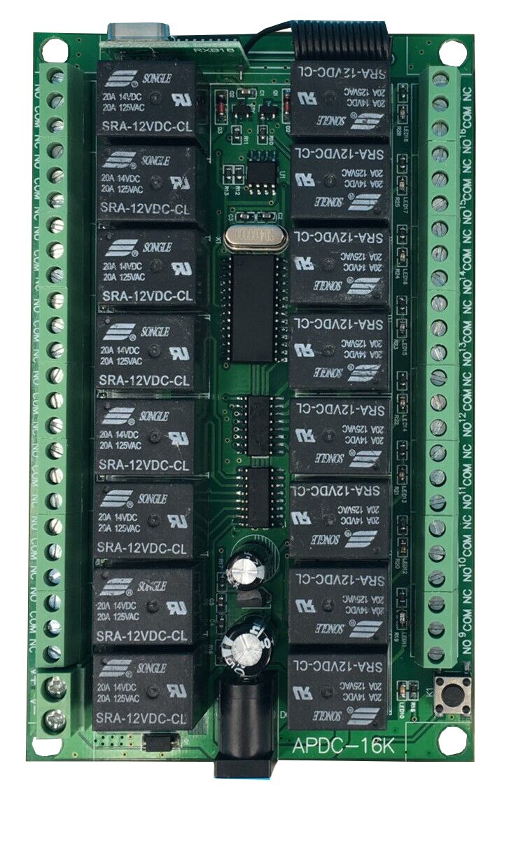 Dc 12v 24v 16 kanaler 16ch rf trådlös fjärrkontroll switch fjärrkontrollsystem mottagare sändare 16ch relä 315/433 mhz: Svart / 24v / 433 mhz