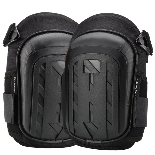 Knee Pads for Work-Heavy Duty Support Kneepads with Gel Cushion&Anti-Slip Straps-Construction,Flooring,Gardening,Cleaning,Tile: black