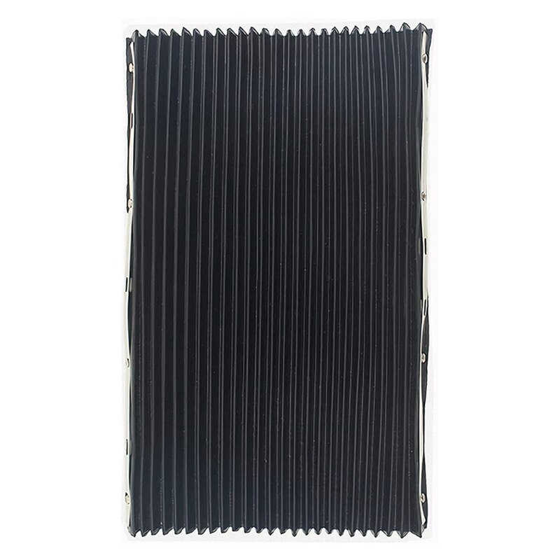 Convenient Milling Machine Part Fitting Foldable Accordion Dust Protective Cover Black Rubber Cover 400x600mm 3# 4#: Default Title