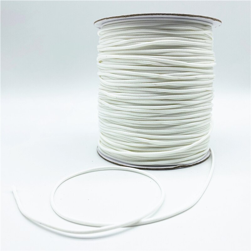 0.5mm/0.8mm/1mm/1.5mm/2mm cordon de coton ciré corde fil ciré cordon sangle collier corde pour la fabrication de bijoux