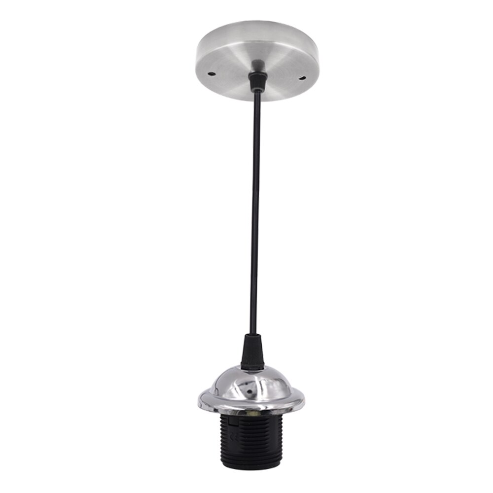 Vintage Retro Edison Lamp E27 Socket Pendant Lights Bulb Socket Screw Base Aluminum Light Industrial Retro Lamp Holder 220V: Sliver