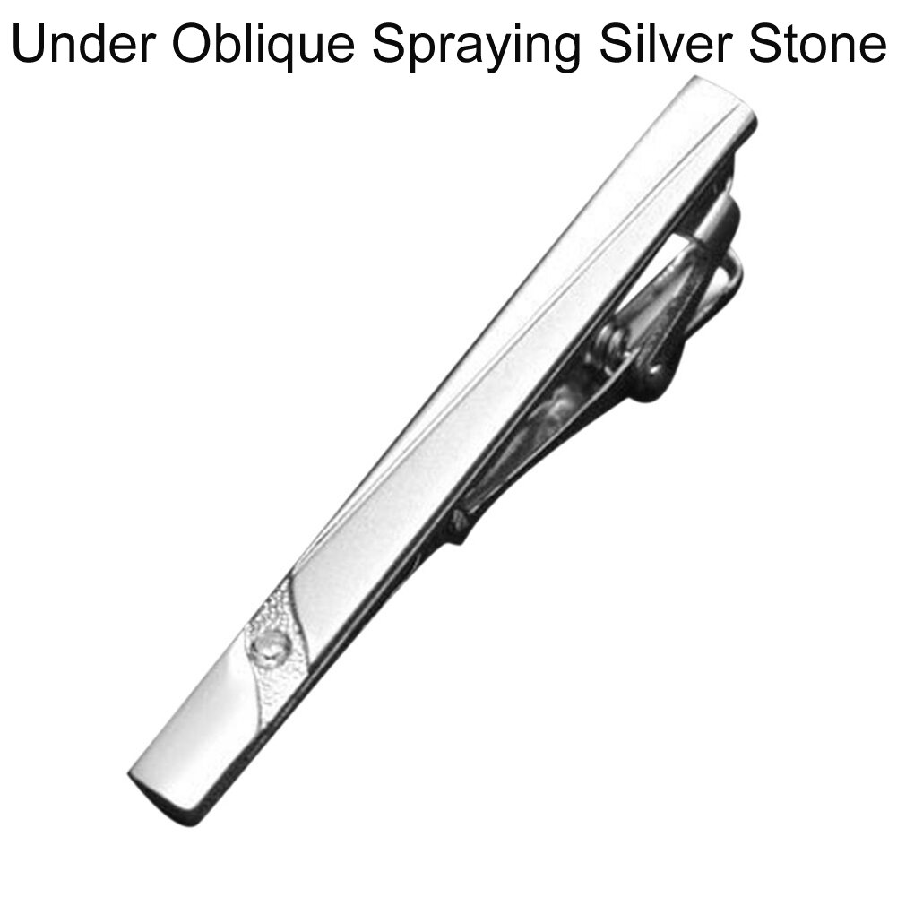 SALES! Men's Metal Simple Silver Necktie Tie Clip Clamp Pin Stickpin Business Wedding Suit 8 Style Optional: Spraying Silver