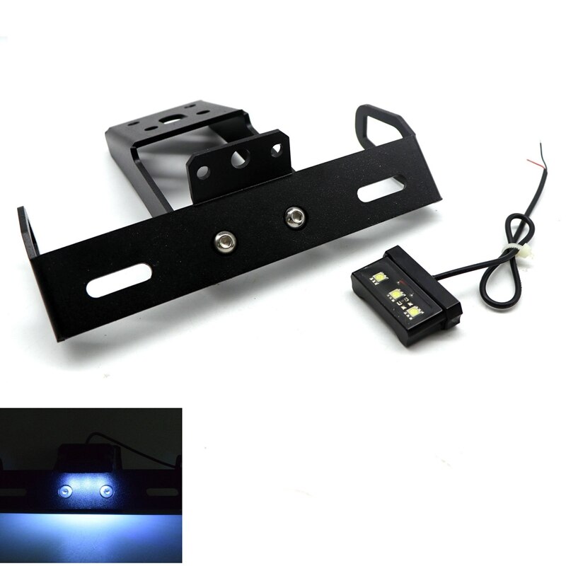 Soporte para marco de placa de matrícula con luz para KAWASAKI NINJA ZX-6R 636 -18 ZX-10R -10 soporte para guardabarros: Default Title