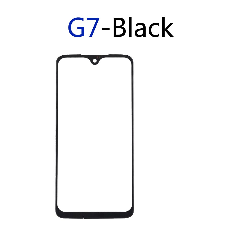 Voor Motorola Moto G7 / G7 Plus / G7 Power / G7 Play Lcd Front Touch Screen Glas Outer Lens vervanging: G7-Black-No tool