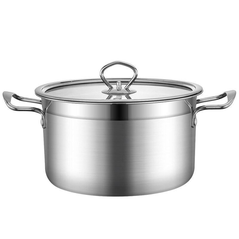 1 stk rustfrit stål dobbeltbund gryde suppe gryde ikke-magnetisk gryde multi-purpose køkkengrej non-stick gryde